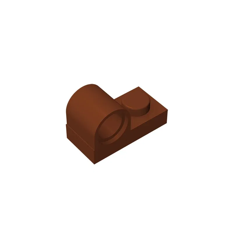 Color: Brown - Gobricks GDS-811 Plate, Modified 1 x 2 with Pin Hole on Top compatible with lego 11458 pieces of children's DIY