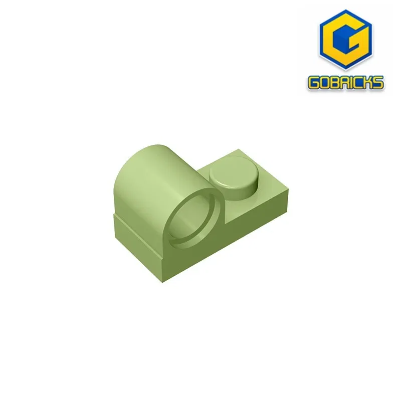 Color: Brown - Gobricks GDS-811 Plate, Modified 1 x 2 with Pin Hole on Top compatible with lego 11458 pieces of children's DIY