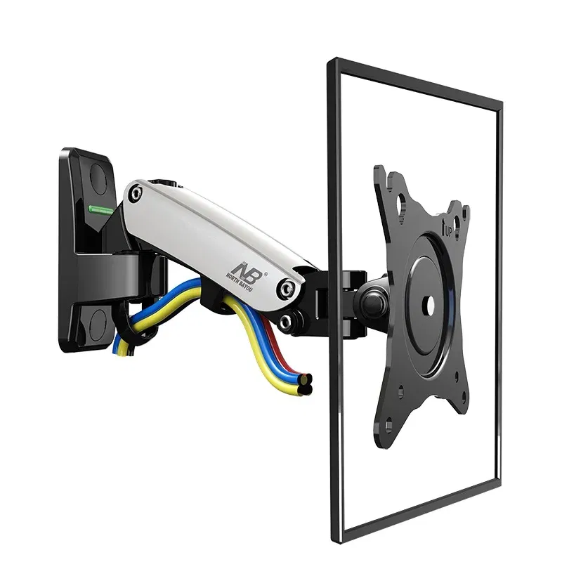 Color: Black, Ships From: CHINA - NB F120 17-27" aluminum GS Gas Spring 360 rotate Full Motion TV Wall Mount Bracket lcd monitor wall mount stand screen holder