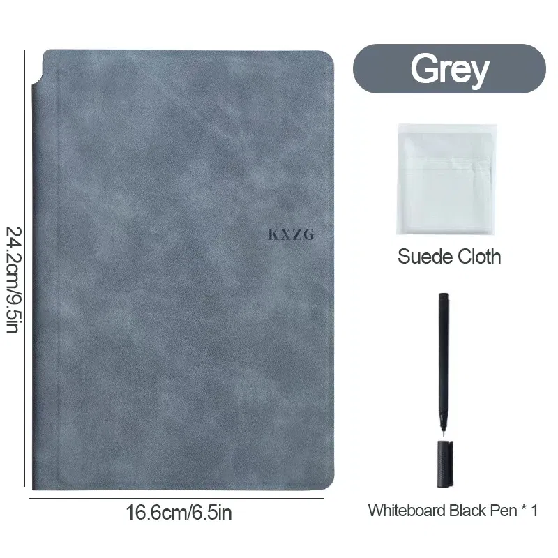 Color: Option 4 - Erasable Whiteboard Notebook A5 Leather Portable Drafting Notebook Writing Board Desktop Memo Pad
