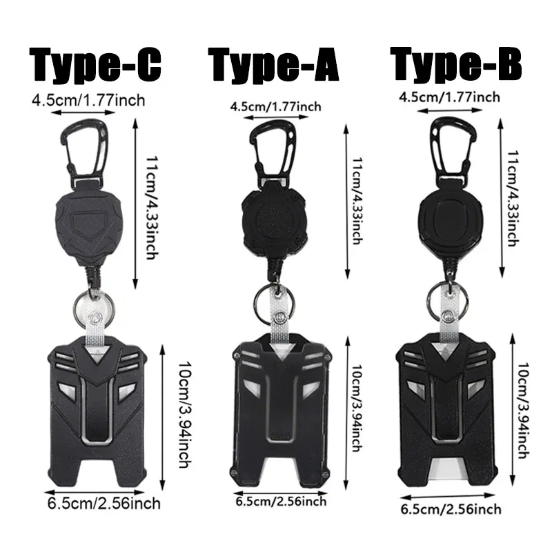 Color: Yellow - ID Card Holder Bus Card Cover Case Badge Reel Clip Badge Clip Heavy Duty Badge Clip Retractable Badge Holder ID Badge Holder