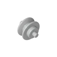Color: WHITE - Gobricks GDS-90004 Wheel Centre Small with Stub Axles (Pulley Wheel)  compatible with lego 3464 Assembles Building Blocks