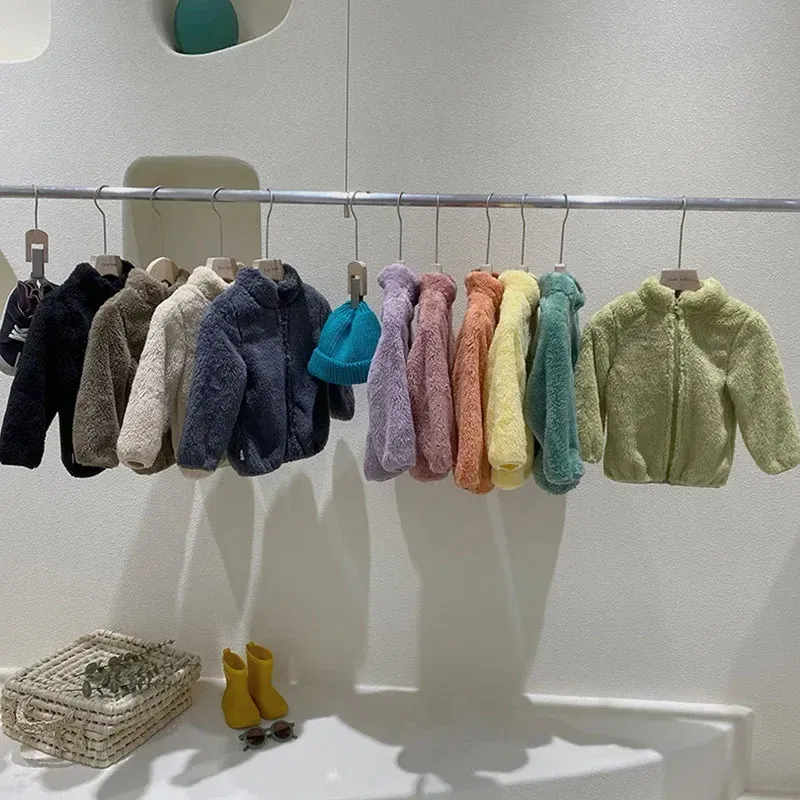 Color: black, Kid Size: 7T - Kids Winter Coats 2024 New Children Outerwear Boy Warm Fleece Jacket Baby Girls Jackets for Autumn Spring Children Clothing