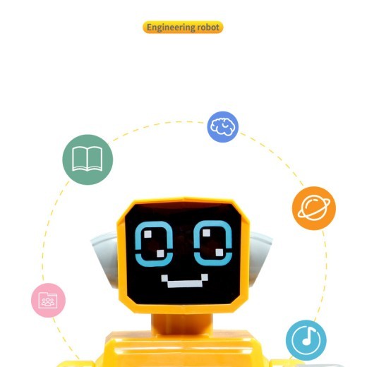 Boy Toy Electric Wireless Engineering Vehicle Intelligent Robot Teaches Puzzles