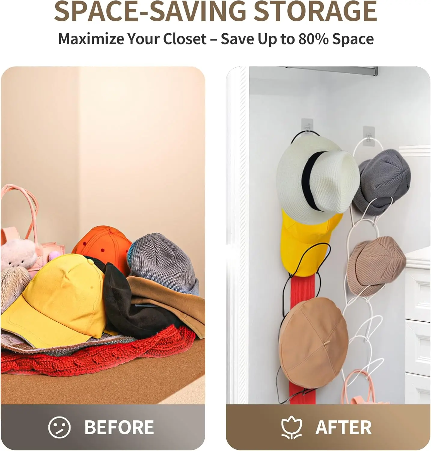 Color: WHITE - 10 Pack wig Holder Organizer Closet Hanging Baseball Cap Display Storage Rack for Scarves Handbags Hanging Hook wig tool