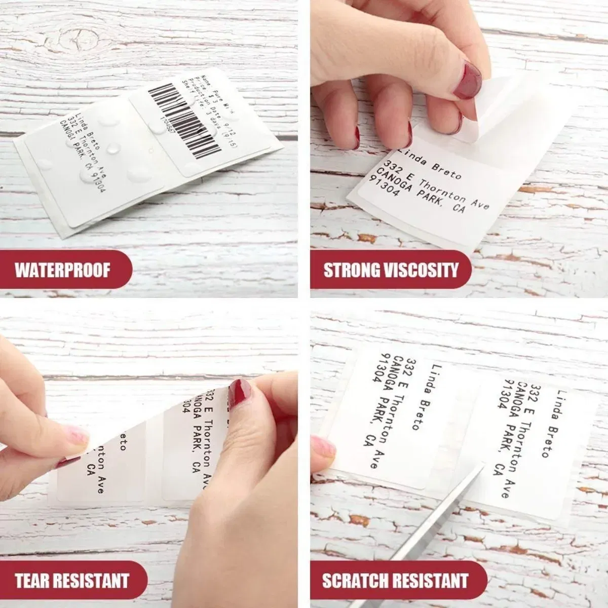 Color: black - Original M110 M220 Clear Thermal Labels -1.57"x2.36" (40x60mm) Transparent Waterproof Label Refills Compatible with Phomemo M110