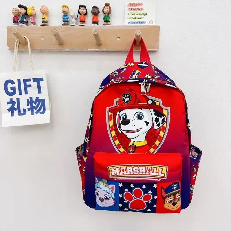Color: black - PAW Patrol Original Backpack Skye Chase Schoolbag Anime Figure Boys Girls Puppy Patrol Doll Cute Cartoon for Children Toys Gifts