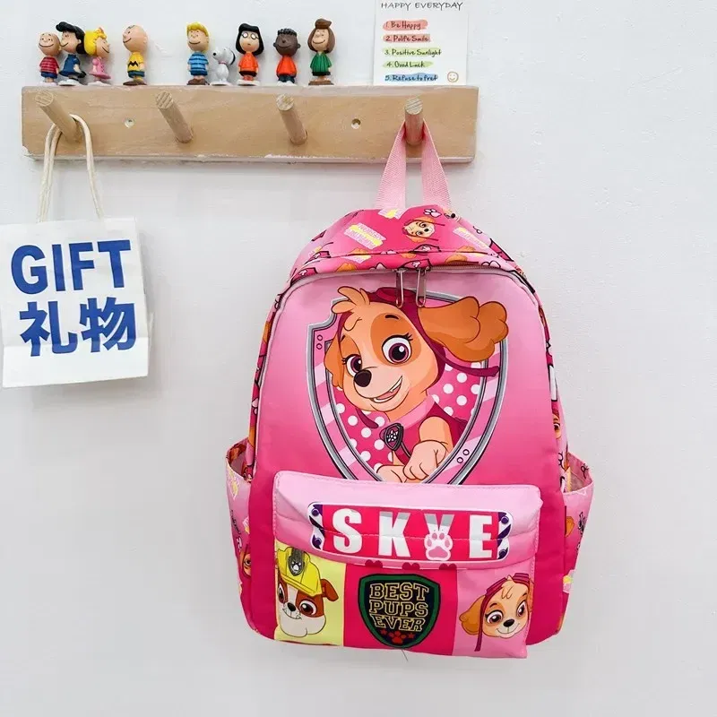 Color: black - PAW Patrol Original Backpack Skye Chase Schoolbag Anime Figure Boys Girls Puppy Patrol Doll Cute Cartoon for Children Toys Gifts