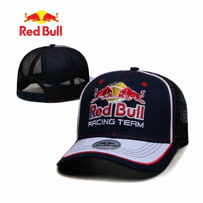 Color: Blue - Red Bull Baseball Hat Embroidered Red Bull Sun Hat High Quality Street Trendy Brand Sports Hat