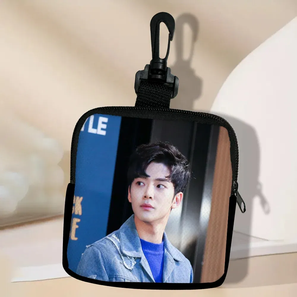 Color: SKY BLUE - SF9 Rowoon Zipper Coin Purse Women's Simple Handbag Card Package Coin Bag Purse Key Earphone Pouch 3.3