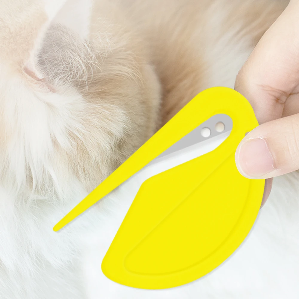 Color: Blue, Size: S - Grooming Pet Hair Knot Knife Trim Shedding Dog Unknot Stainless Effectively Safe Cat Accessories