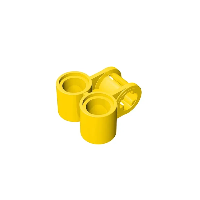 Color: Chocolate - Gobricks GDS-927 Technical, Axle and Pin Connector Perpendicular Double compatible with lego 32291 pieces of children's DIY