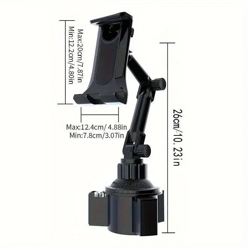 ABS Material Waterproof Car Cup Holder Mount for Tablets and Phones, Heavy Duty Expandable Base for Auto Vehicles