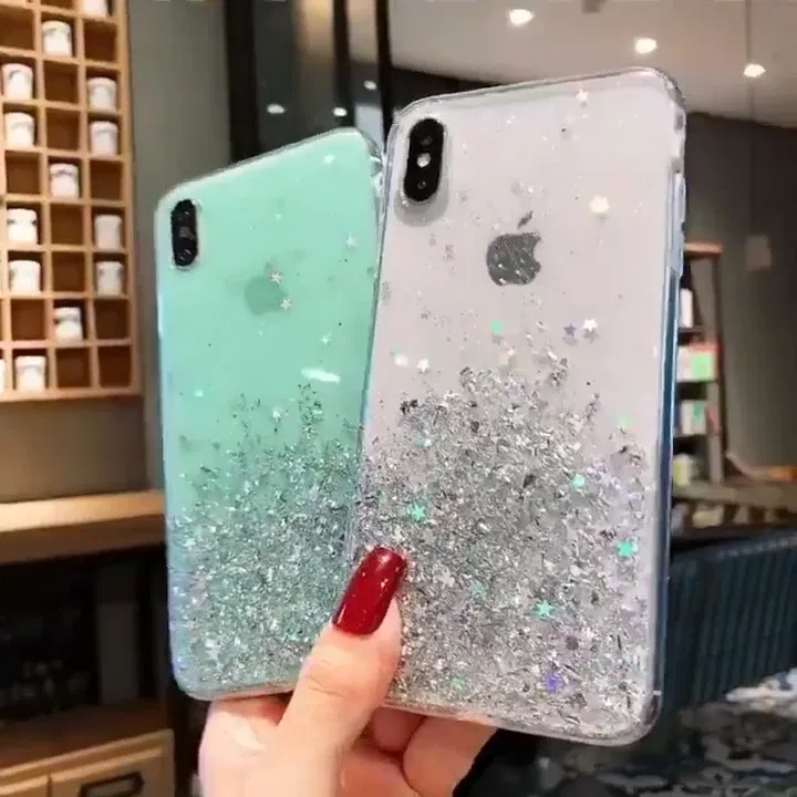 Color: black, Compatible-Phone Models: For iPhone 16 - 16 Pro Max, Epoxy Resin Case, iPhone 15 Case with Sequins, Epoxy Case, iPhone 14 Case, Glitter Girls Designs, 13 Pro Max, 15Pro
