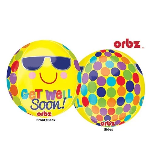 Shape Orbz Balloon Bright Sunny Get Well