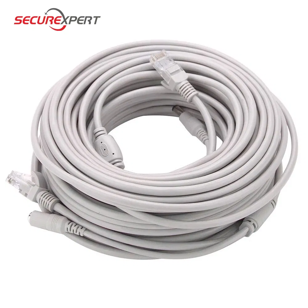 Color: WHITE, Cable Length: 10m - CCTV Cable RJ45 for Video Surveillance Cable Camera Ethernet Network DC Power 2 in 1 Network Extension Lan 5/10/15/20m IP Camera