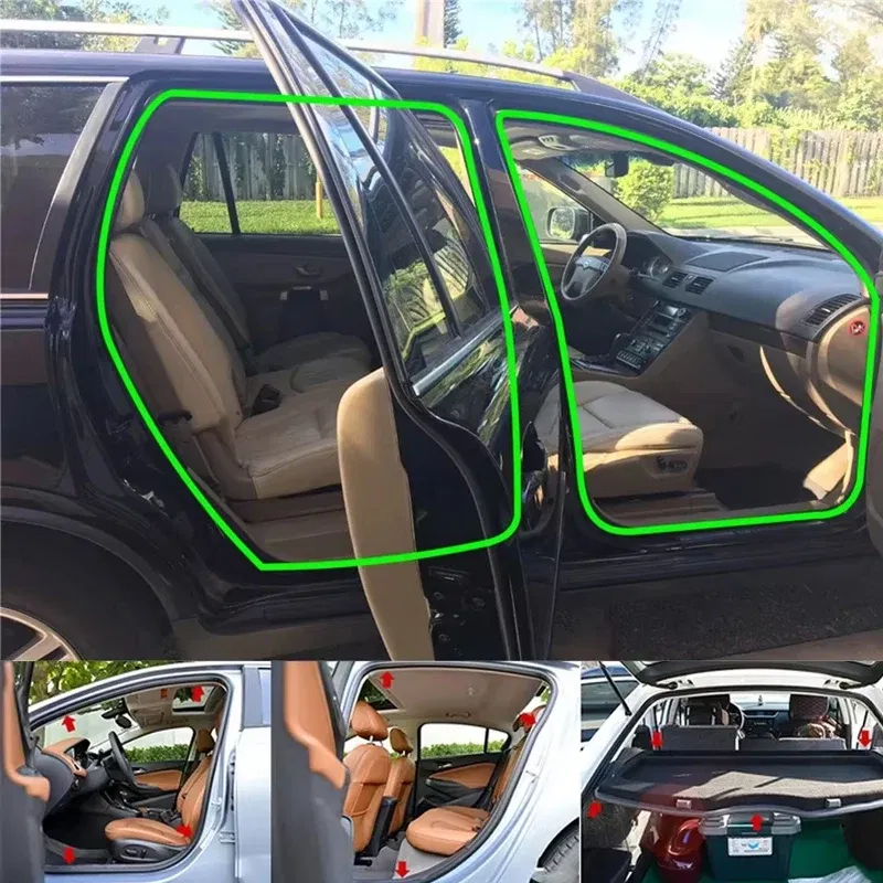 Color: WHITE - Car Door Rubber Seal Weatherstrip Steel Belt Weatherstripping Soundproof Waterproof Seal Kit Strip Rubber Seal Edge Trim