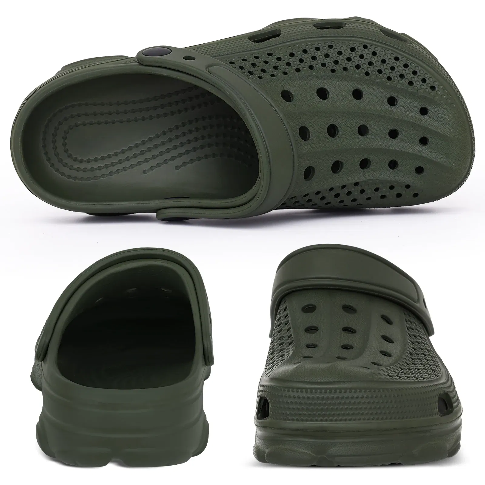 Color: Blue, Shoe Size: 40 - Smile Pop Casual Men Clogs Slippers Band Summer Slippers Outdoor Non-slip Beach Cozy Men Shoes Soft EVA Home Breathable Slippers
