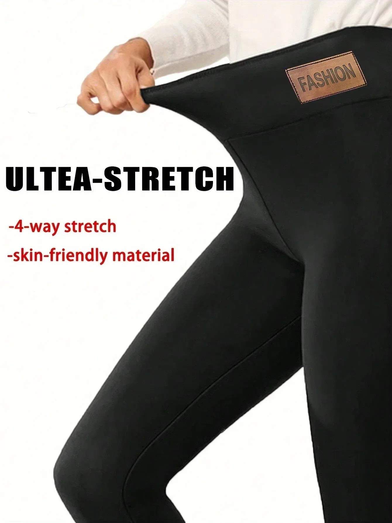 Color: Dark Grey, Size: S - Super Warm Winter Leatherlabel Leggings Of Women Skinny Stretch High Waist Prevent Cold Leggings Casual Classic Pants