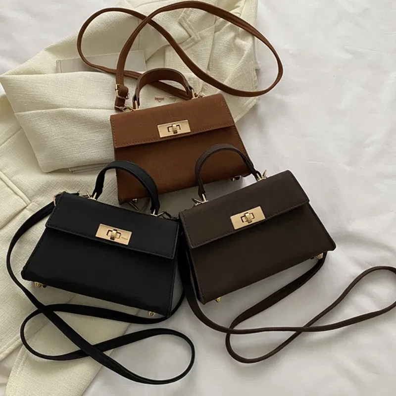 Color: black - 2023 New Fashion Shoulder Bag Plaid PU Leather Ladies Handbags Designer Crossbody Bags For Women