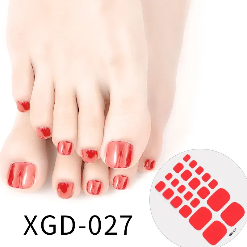 Color: Chocolate - Colorful Nail Stickers Foot Shiny Glitter Nails Charms Full Cover Self-Adhesive Nail Polish Stickers for Nails Art