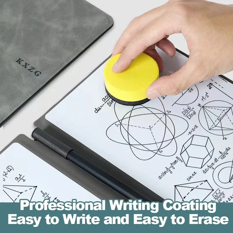 Color: Option 5 - Erasable Whiteboard Notebook A5 Leather Portable Drafting Notebook Writing Board Desktop Memo Pad
