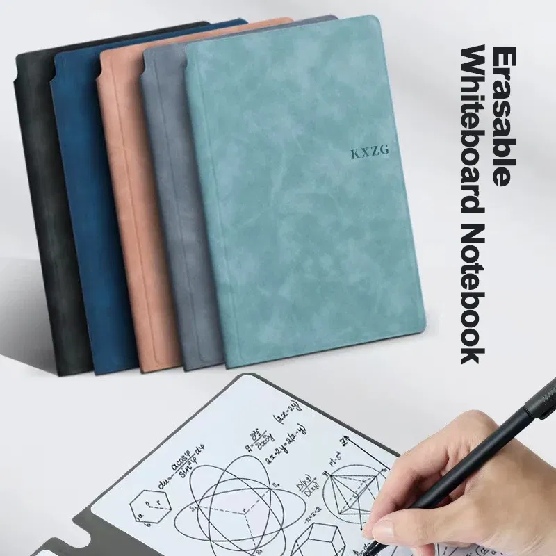 Color: Option 5 - Erasable Whiteboard Notebook A5 Leather Portable Drafting Notebook Writing Board Desktop Memo Pad