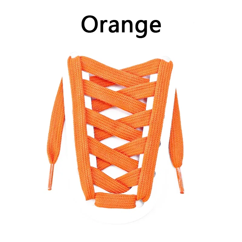 Color: Orange, Ships From: CHINA, Length: 160cm - 1 Pair Flat Shoelaces for Sneakers Rugged Wear-resistant Classic Canvas Sports Shoe Laces Women Men Shoelace Solid Double Cotton