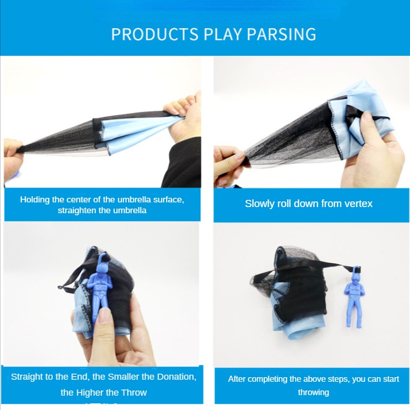 Mini Parachute Decompression Toy for Kids