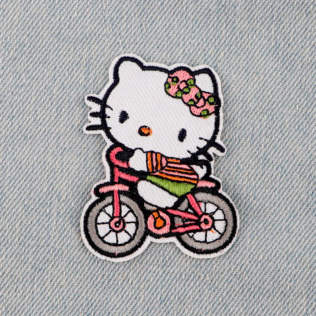 Color: Antique Brass - Anime White Dog Patches for Clothing Kawaii Embroidered Patches on Clothes Stickers DIY Ironing Appliques Jacket Jeans Stripes