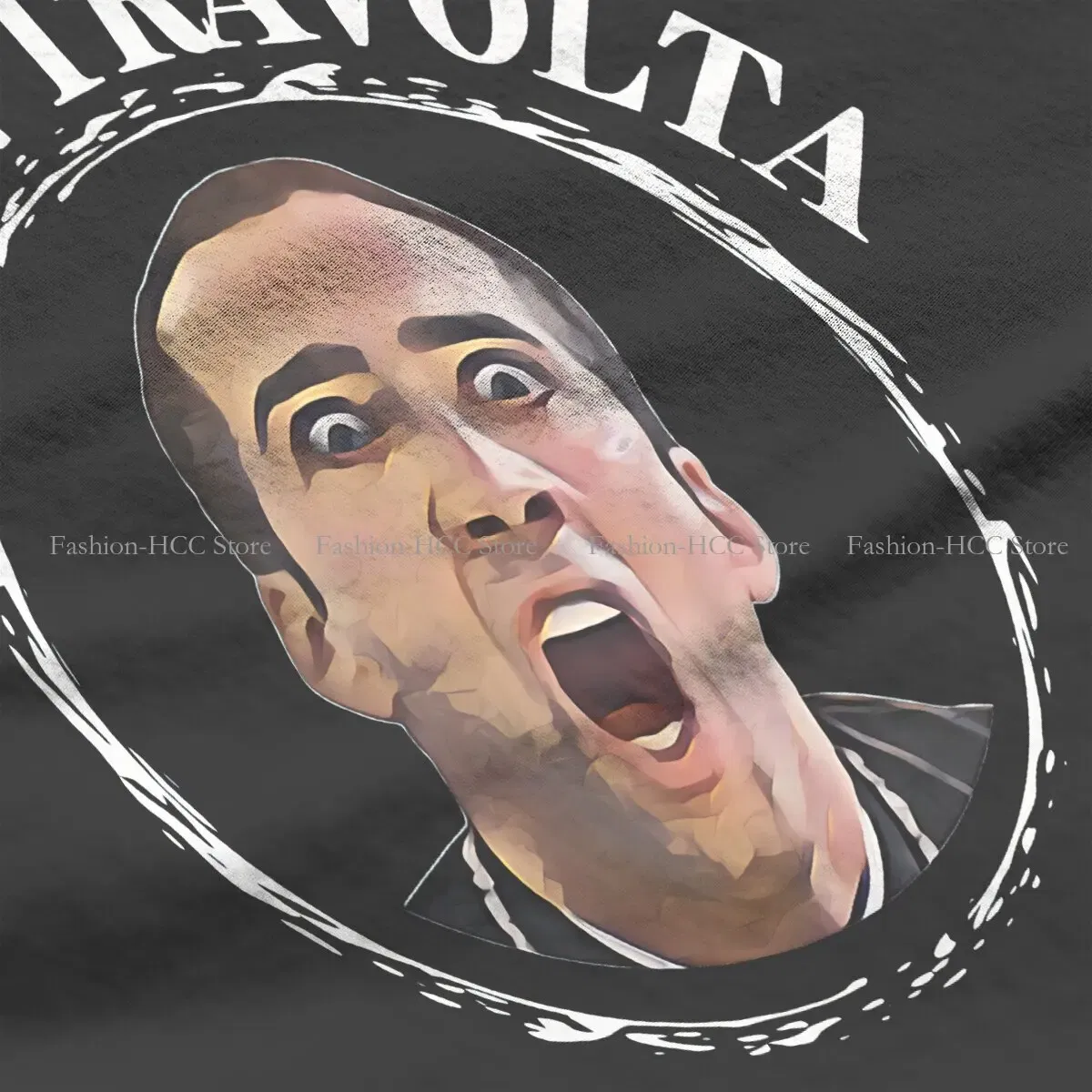Color: WHITE, Size: XXL - Face Off Casual Polyester TShirt Nicolas  Cage Creative Tops Casual T Shirt Female