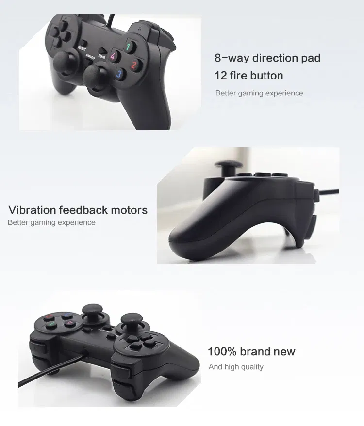 Data Frog Wired USB Game Controller For PC Joystick Vibration Controller  WinXP/Win7/Win8/Win10 Computer Laptop