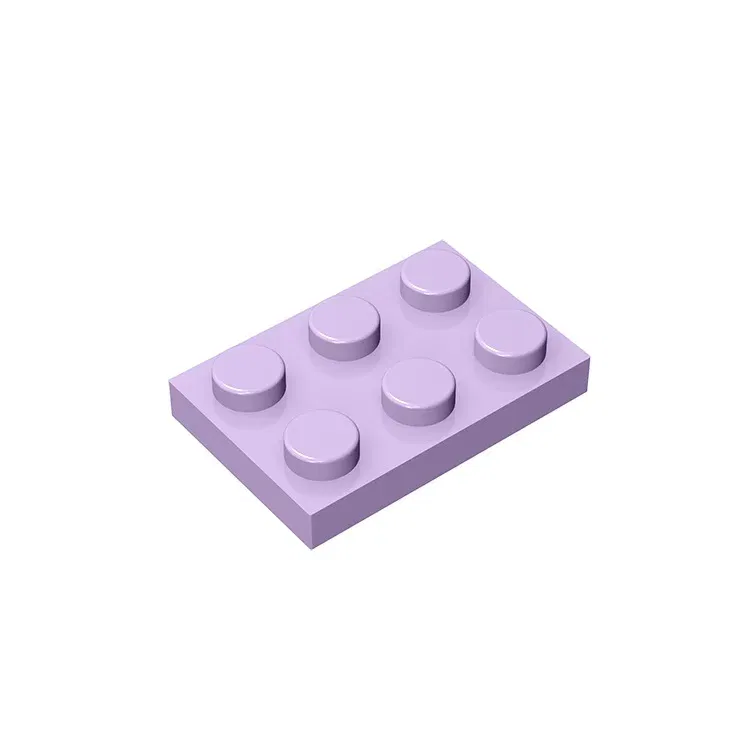 Color: Magenta - Gobricks GDS-510 Plate 2 x 3 compatible  with lego 3021 pieces of children's toys building block Particles Plate DIY
