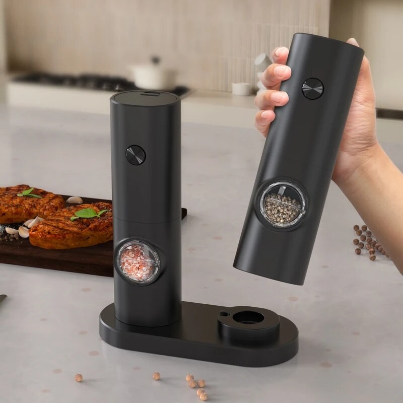 Electric Automatic Pepper and Salt Grinder with LED Light