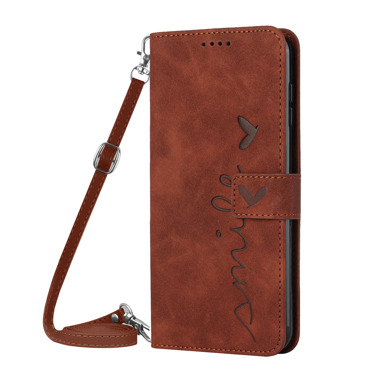 Color: black, Ships From: CHINA, Material: Denim - Love Heart Strap Leather Crossbody Phone Wallet Case Book Stand For Google Pixel 8 7 Pro 8A 7A 6A Girls Cute Shoulder Cover