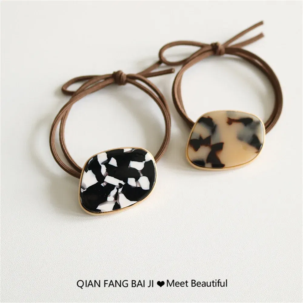 Color: SKY BLUE - Fashion Simple Elastic Hair Band Women Temperament Scrunchies Hair Ties Ponytail Holder Gum Headwear Girls Hair Accessories