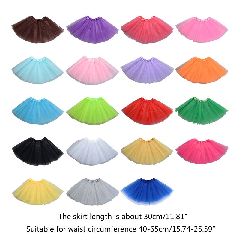 Color: green - Children Kids Girls Ballet Skirts Elastic Mesh Tutu Ballerina Dress Gymnastics Dancing Skirt Princess Pettiskirts