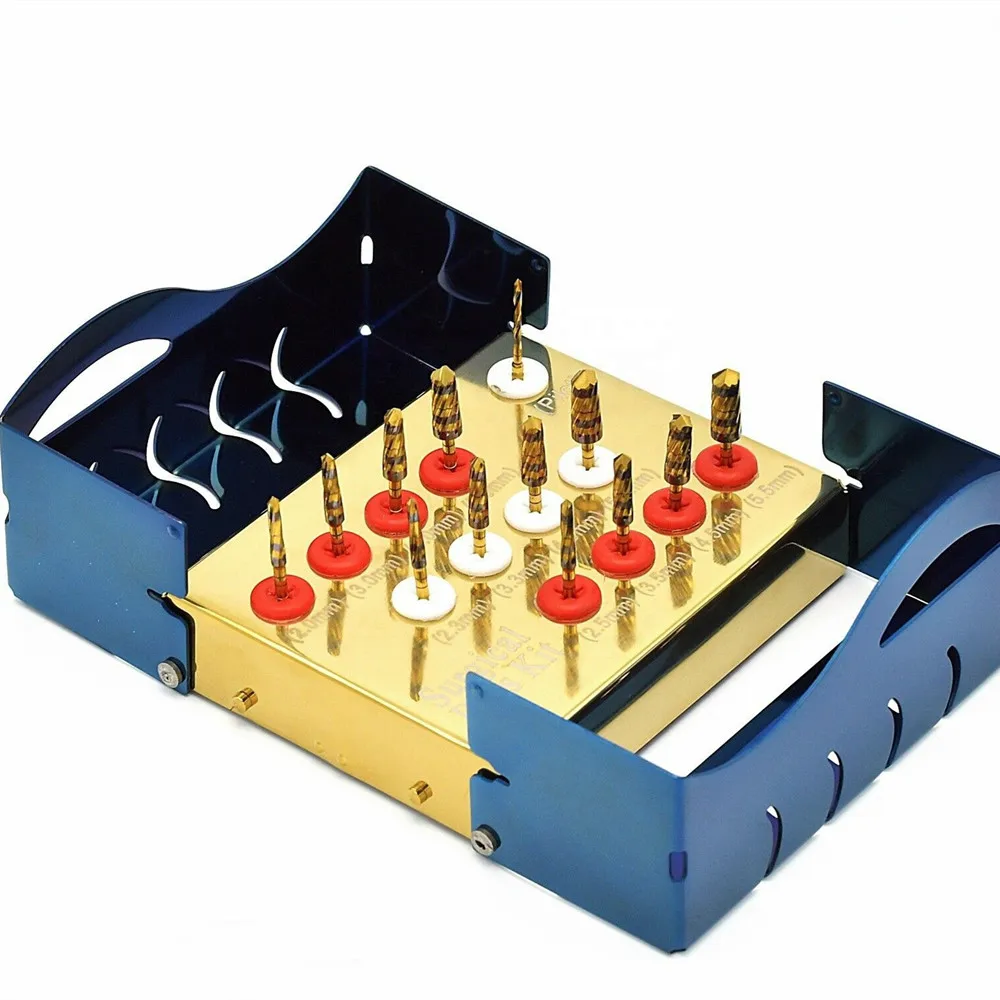 High Quality Dental Implant 13 Pcs Surgical Burs Osseodensification Kit