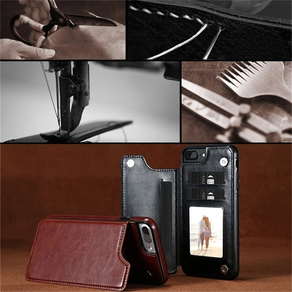 Material: artificial leather, Color: WHITE - Leather Wallet Case for iPhone 15 14 13 12 11 Pro Max Mini Wallet Case XR X XS Max 8 7 6S 6 Plus SE 2022 2020 Card Holder Flip