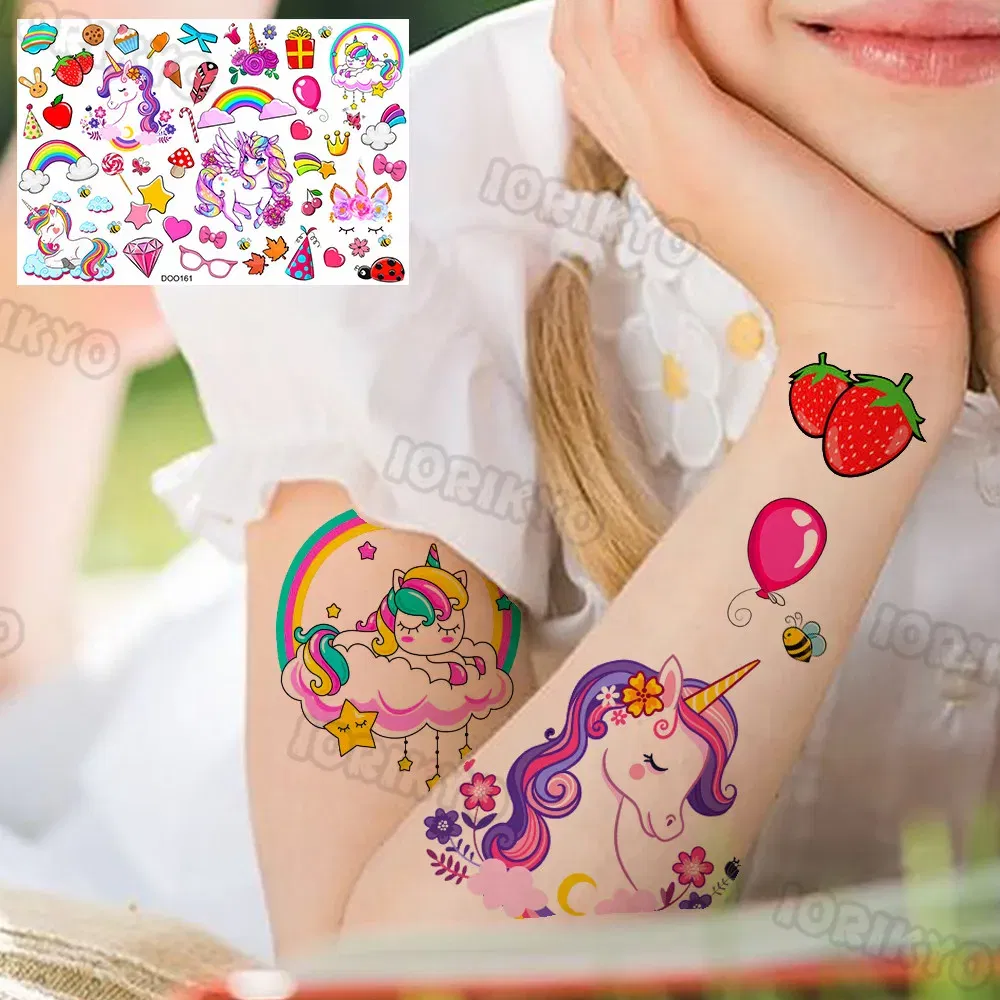 Color: PURPLE - Cute Small Bus Car Temporary Tattoos For Kids Boys Girls Baby Child Cute Dinosaur Tattoo Sticker Funny Fake Star Tatoo Face Hand