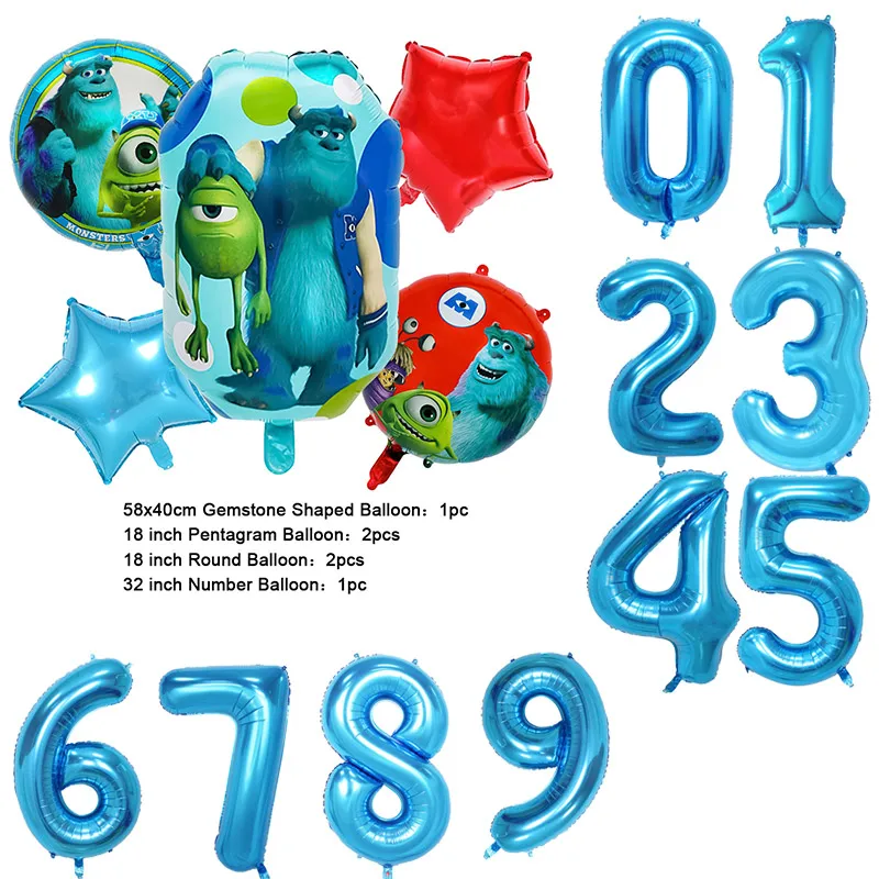 Color: Gold, Capacity: 750ml - Monsters University Monsters, Inc. Theme Birthday Party Decoration Metallic Gem Shaped Balloon Crown Shaped Balloon Baby Shower