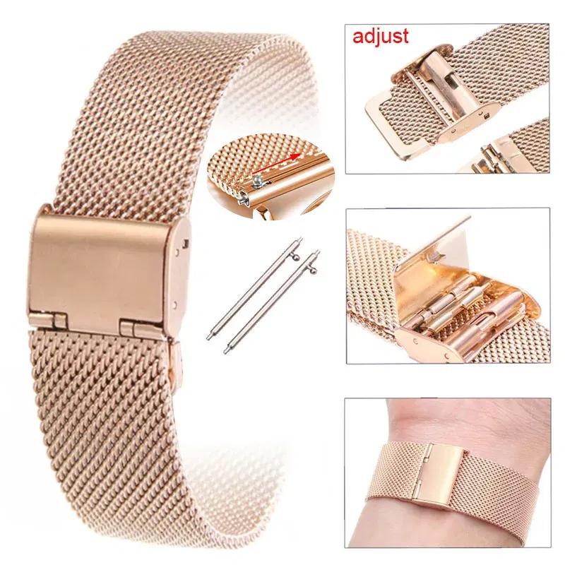 Color: Red, Size: XXXXXL - Bracelet For Huawei Watch GT 3 Pro 43mm 46mm Stainless Steel Watchband Huawei Watch GT 4 46MM Milanese Metal Bracelet