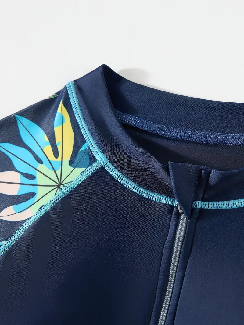 Women's One-Piece Swimsuit With Removable Padding, Skirted Design, High Elasticity, Quick-Dry Fabric, Ideal For Beach & Vacation, Sporty Style