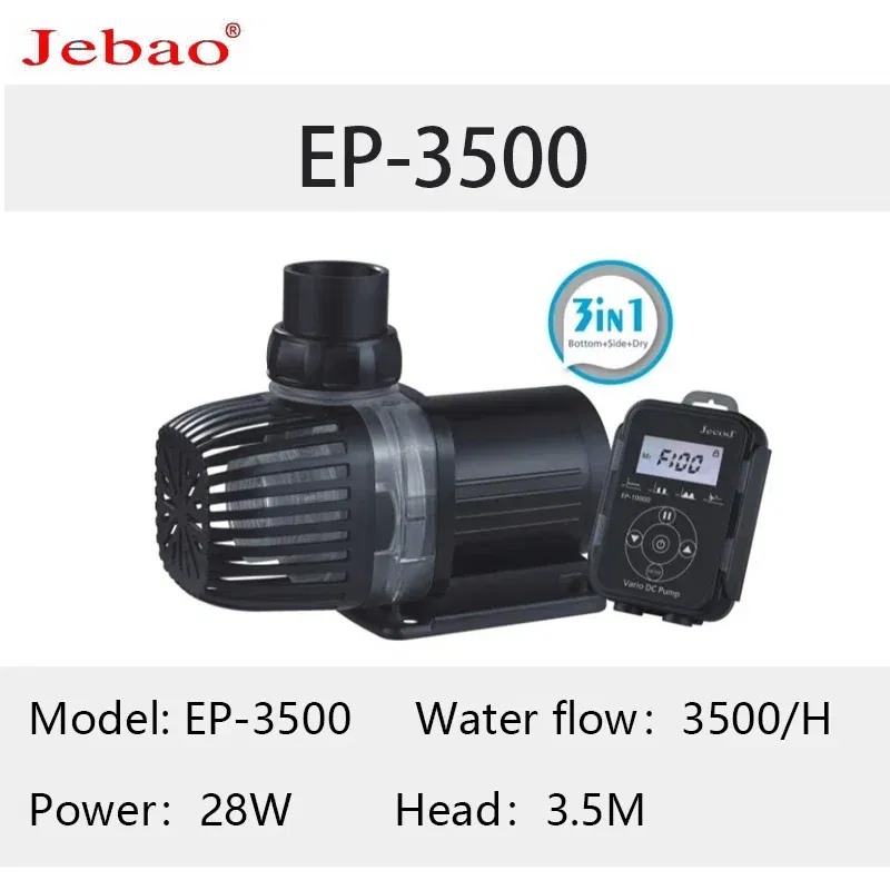 Color: Yellow, Power: 1W - 2023 Jebao Jecod aquarium EP submersible pump LCD display WIFI fish tank inverter silent top water circulation pump fish pond