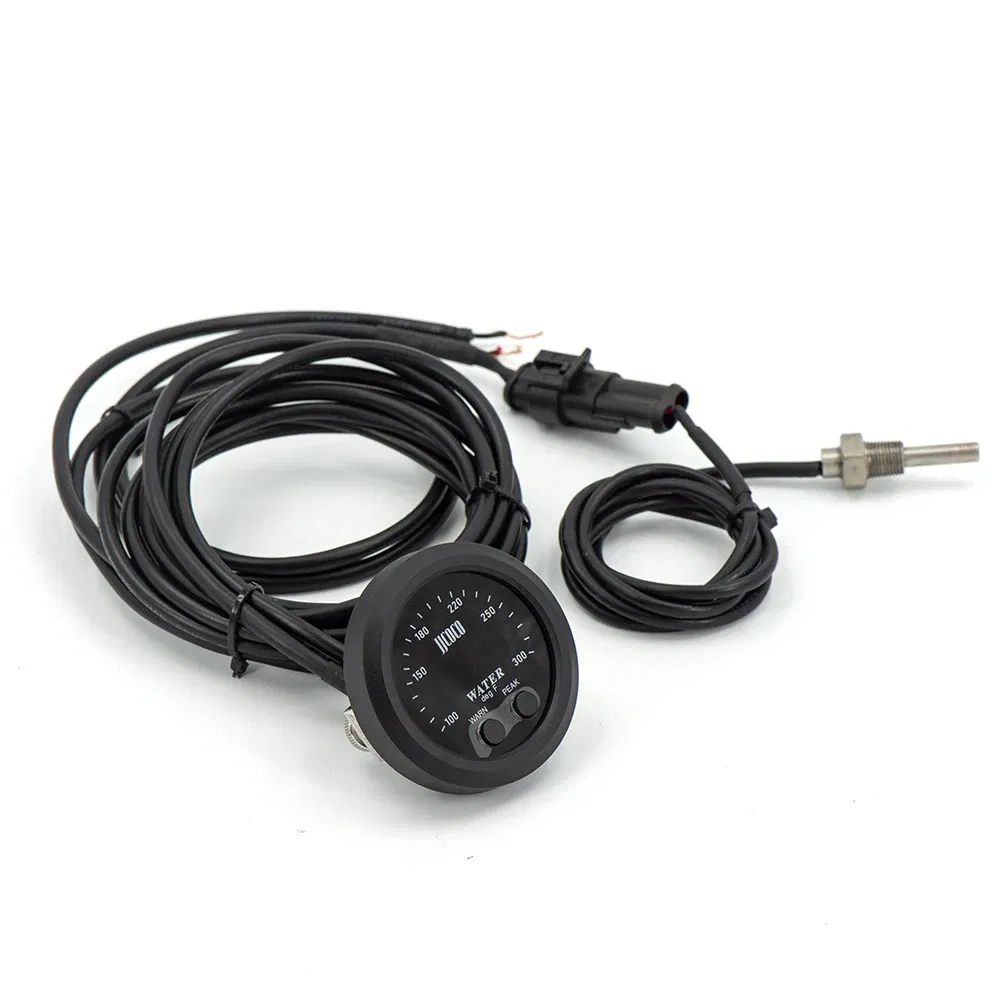 Color: Ivory - 52MM 12v Racing Car Ultra-thin Water Temperature Gauge And Water Temp Joint Pipe Sensor Adapter 1/8NPT