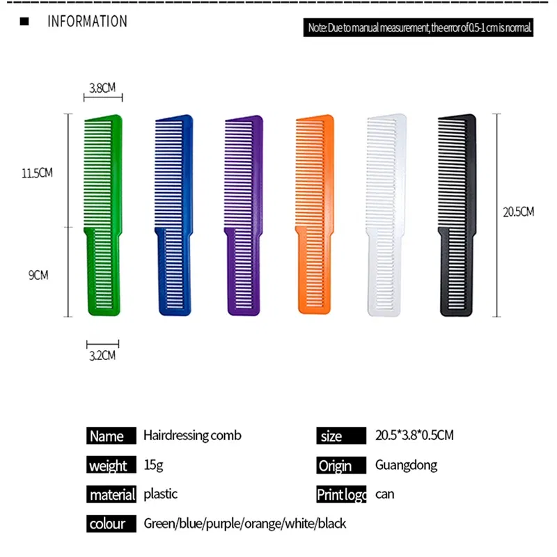Color: Gold, Ships From: CN - 9 Color Plastic Anti-Static Tangle Women Hairdressing Comb Ultra Thin Professional Hair Cutting Brush Hair Care Styling Tools