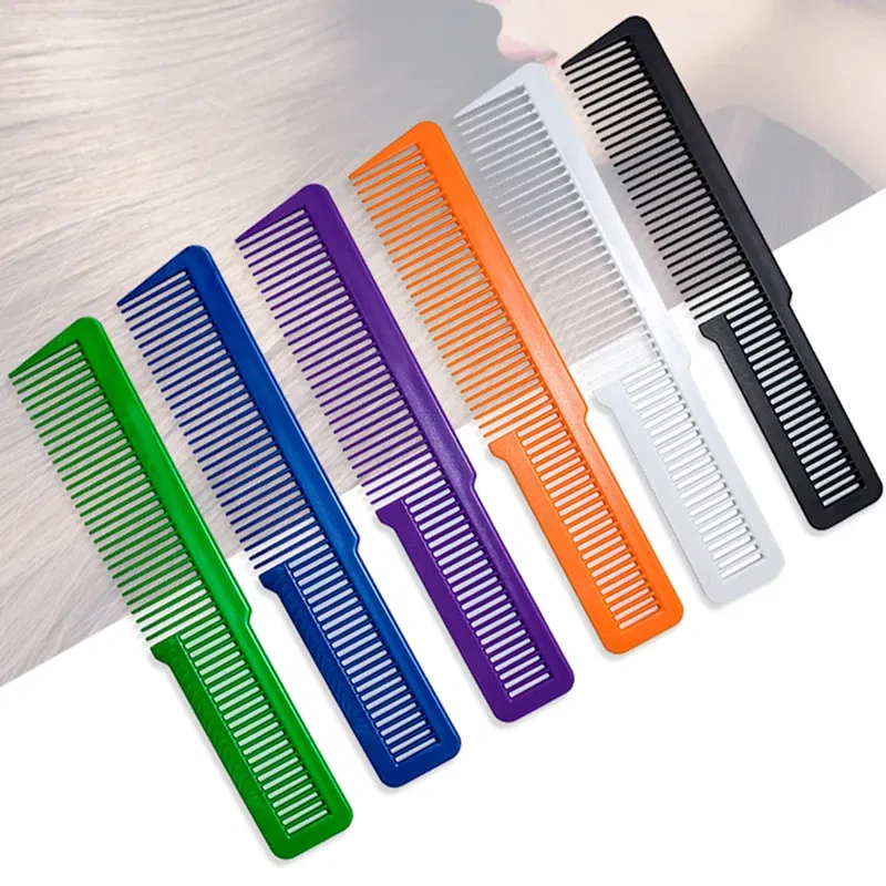 Color: Gold, Ships From: CN - 9 Color Plastic Anti-Static Tangle Women Hairdressing Comb Ultra Thin Professional Hair Cutting Brush Hair Care Styling Tools