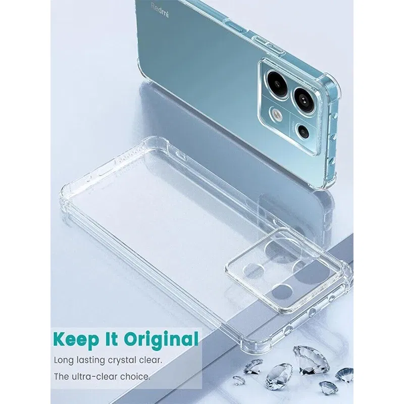 Color: Yellow - Luxury Clear Shockproof Case For Xiaomi Redmi Note 13 12 11 Pro Plus Phone Cover on Redmi Note 10 9 PRO MAX 10S 9S Back Cover