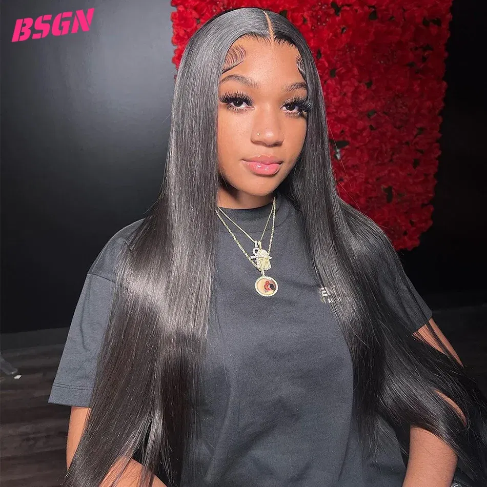 Color: T1B/613, Stretched Length: 28inches, Density: 250%, Lace Size: 13x4 - 26 28 30 180%straight hd lace frontal human hair wigs 13x4 HD Lace Frontal Human Hair Wigs For Women? 100% human hair pre-cut wig