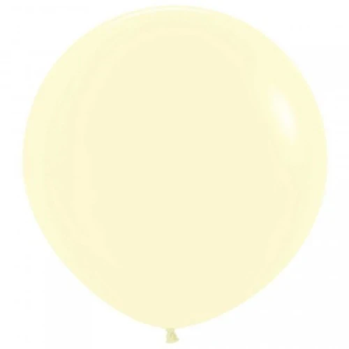 Sempertex 60cm Pastel Matte Yellow Latex Balloons 620 - Pack of 3